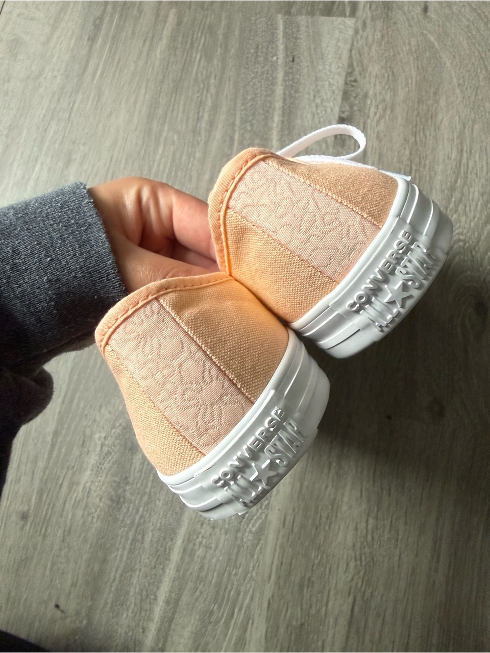 Peach Canvas Women's Converse - Picture 4 of 6